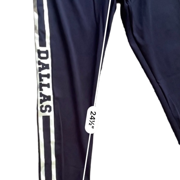 LYDAA activewear joggers navy blue stretch side stripes Dallas NWT Women L/XL - Picture 9 of 12